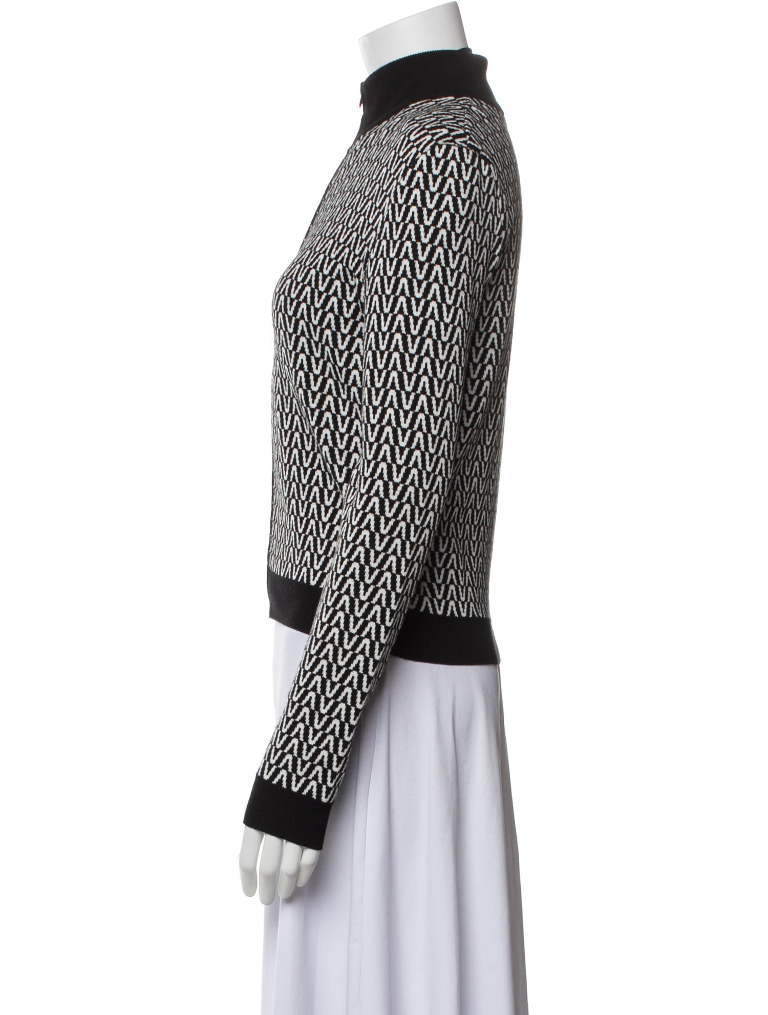 Valentino Virgin Wool Printed Sweater