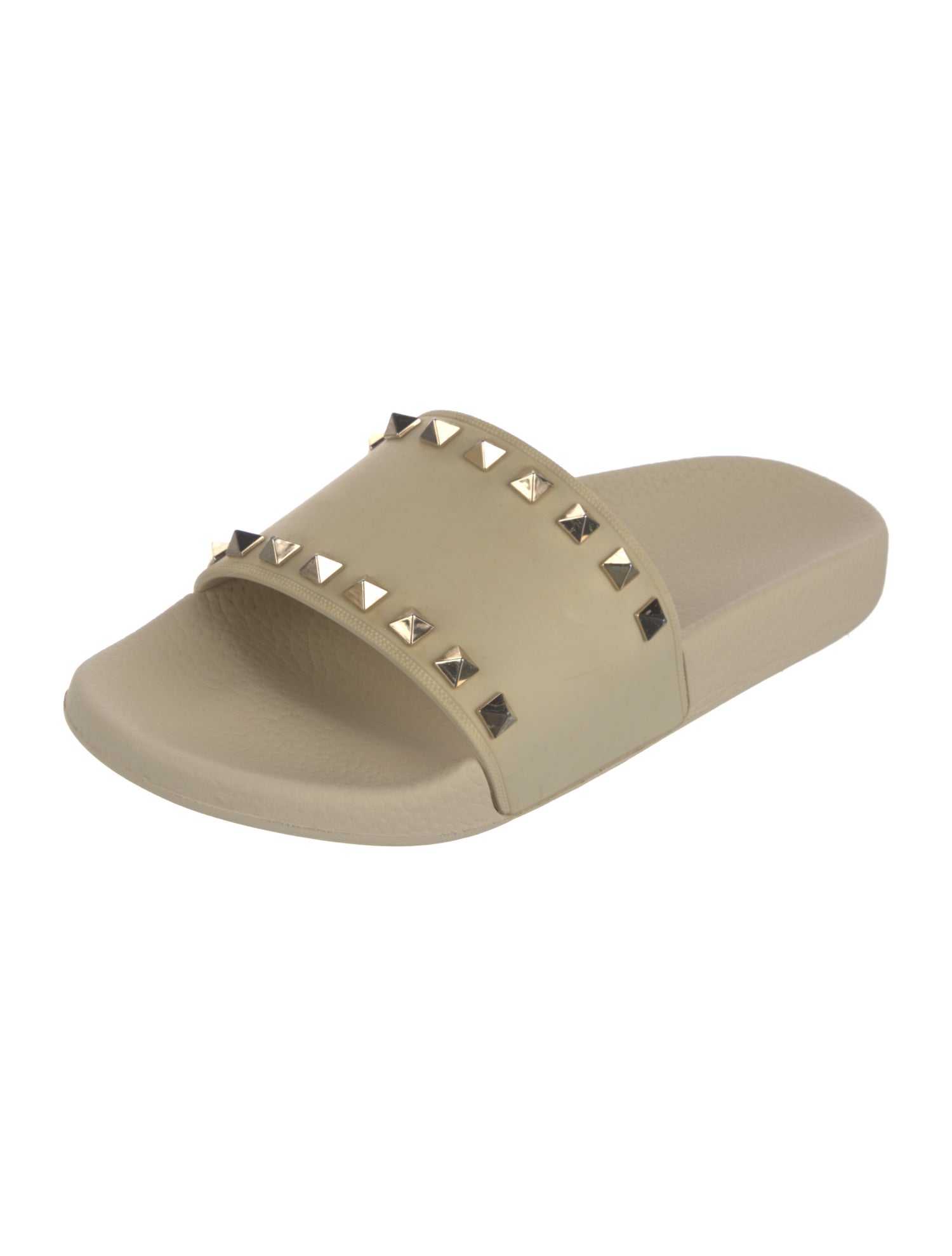 Valentino Rockstud Accents Rubber Slides
