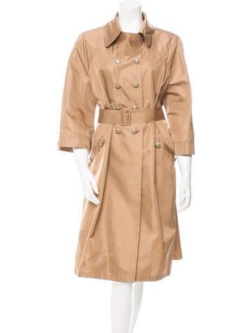 Valentino Silk Double-Breasted Coat w/ Tags