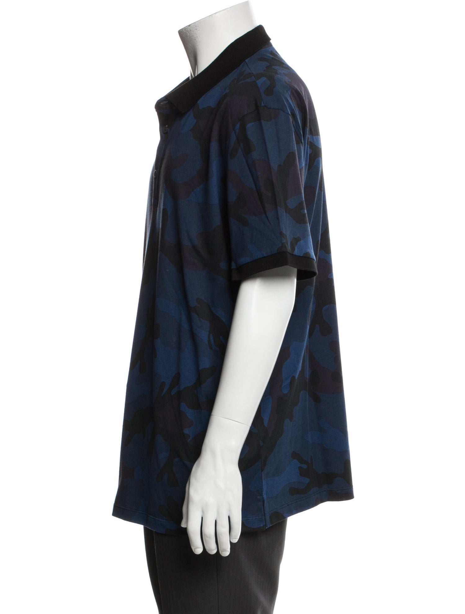 Valentino Rockstud Accents Printed Polo Shirt