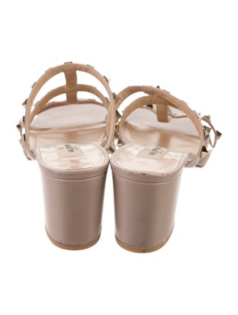 Valentino Rockstud Accents Leather Gladiator Sandals