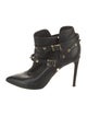 Valentino Rockstud Accents Leather Moto Boots