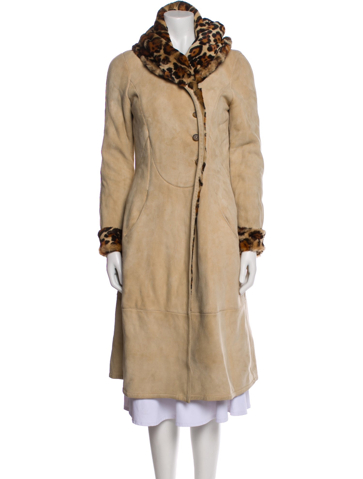 Valentino Vintage Leather Faux Fur Coat