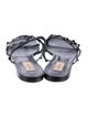 Valentino Rockstud Accents Leather Slides