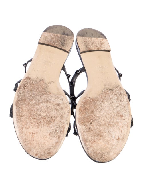 Valentino Rockstud Accents Leather Slides