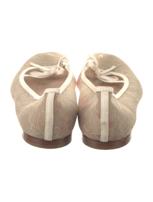 Valentino Mesh Grosgrain Trim Ballet Flats