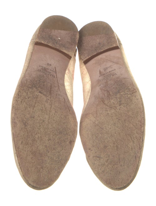 Valentino Mesh Grosgrain Trim Ballet Flats