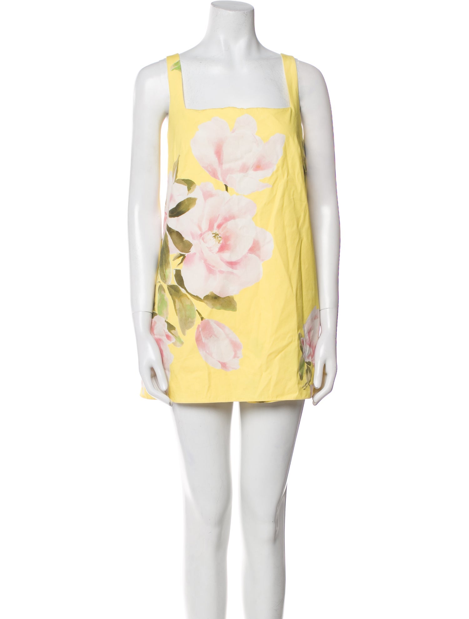 Valentino Graphic Print Square Neckline Romper