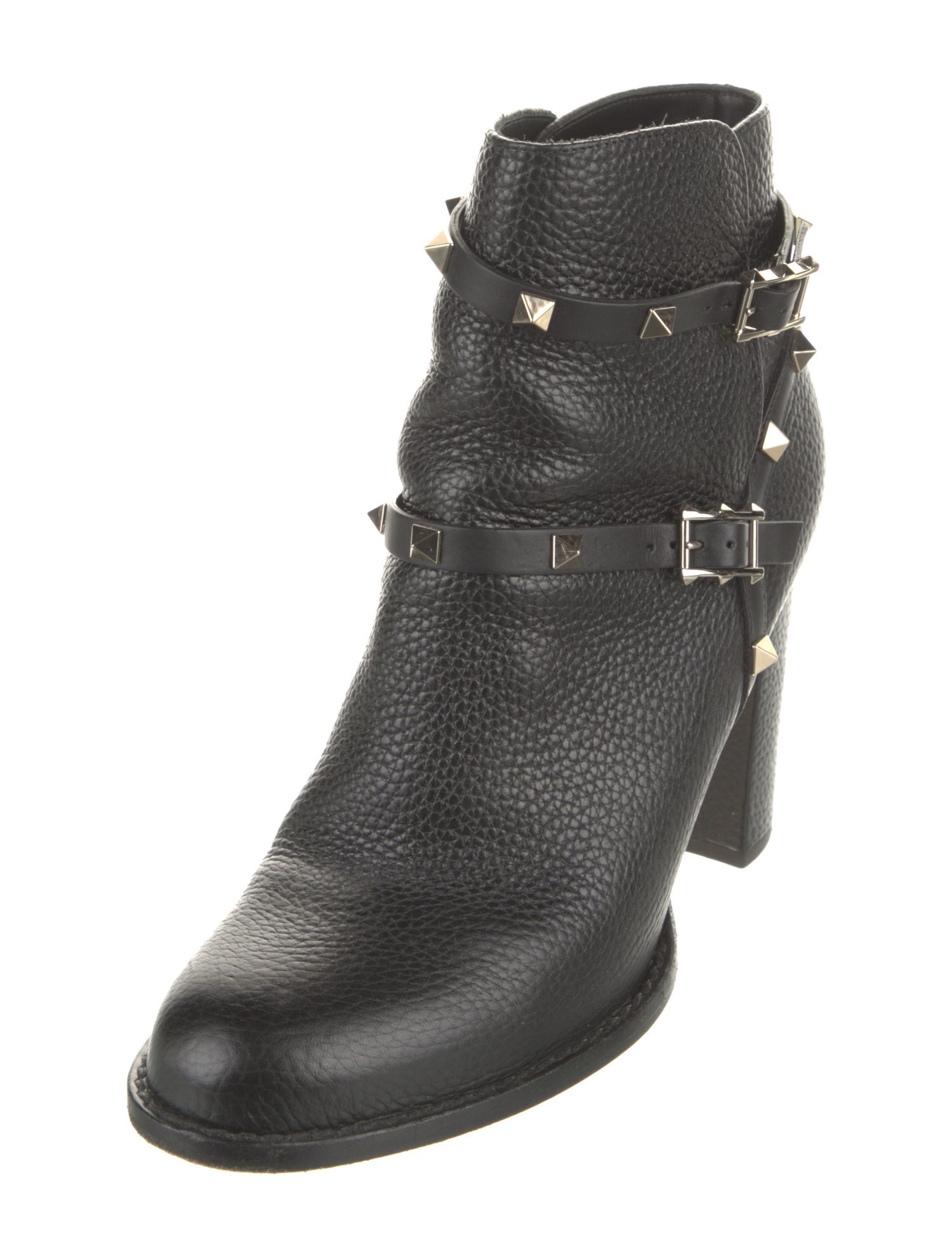 Valentino Rockstud Accents Leather Boots