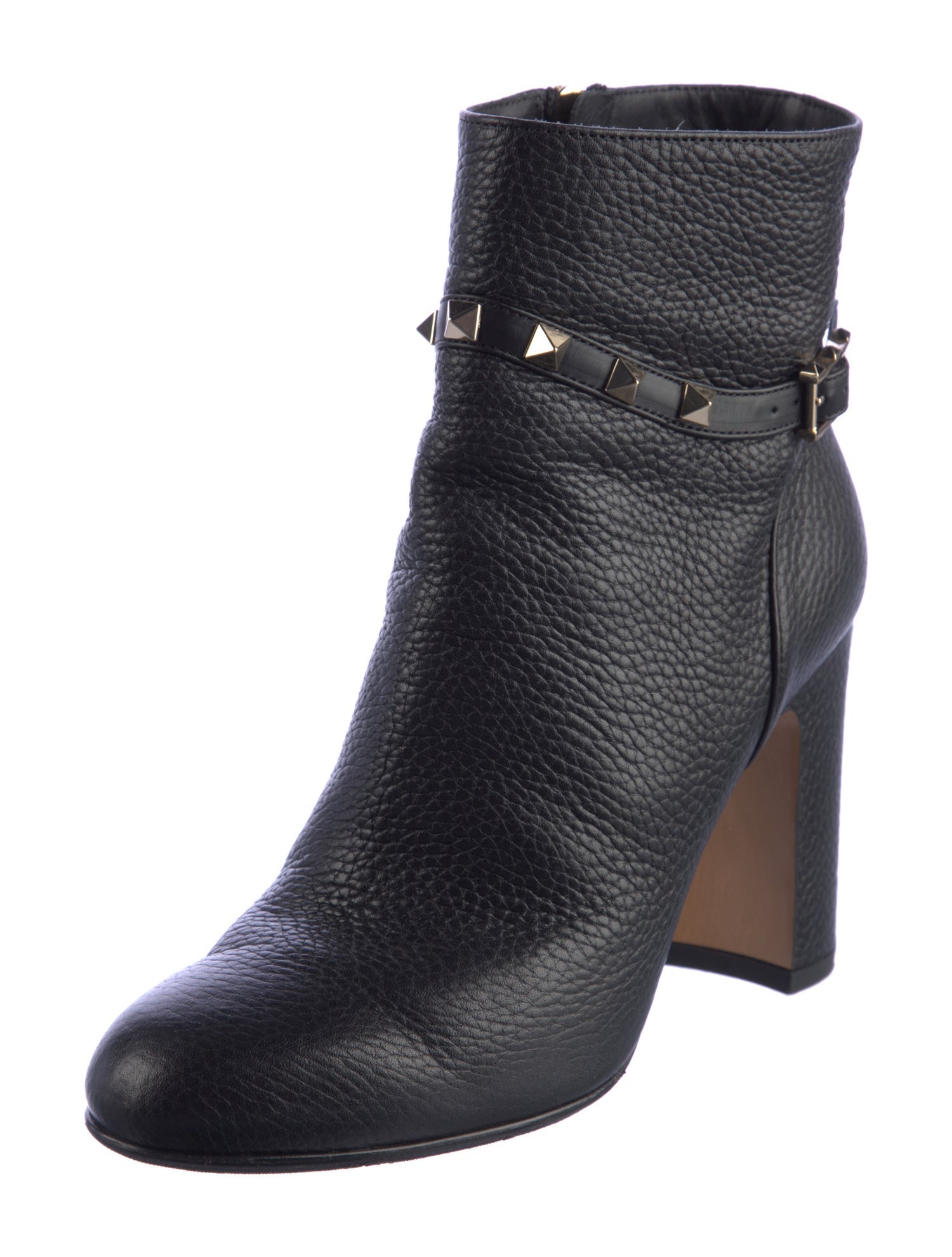 Valentino Rockstud Accents Leather Boots