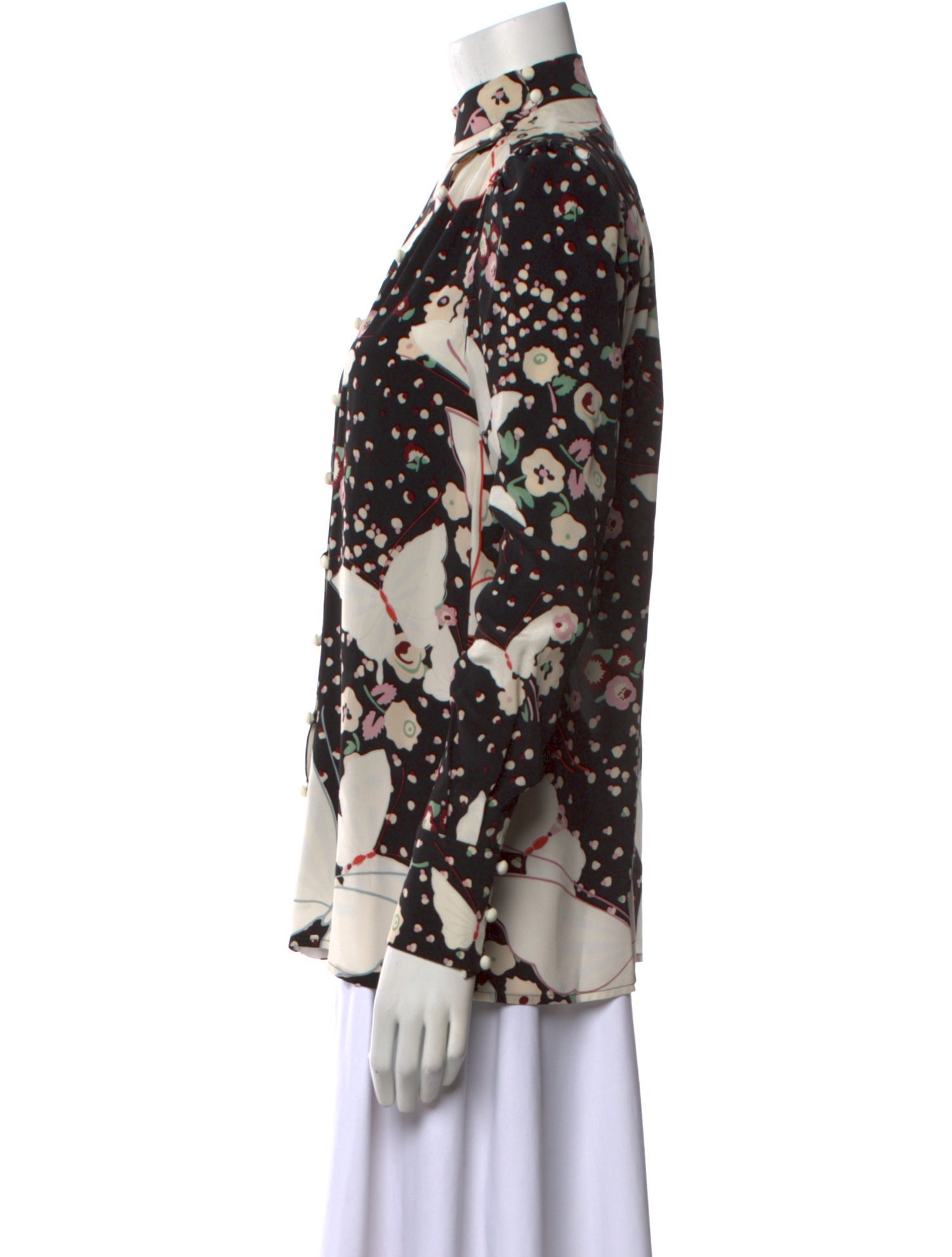 Valentino Silk Floral Print Blouse