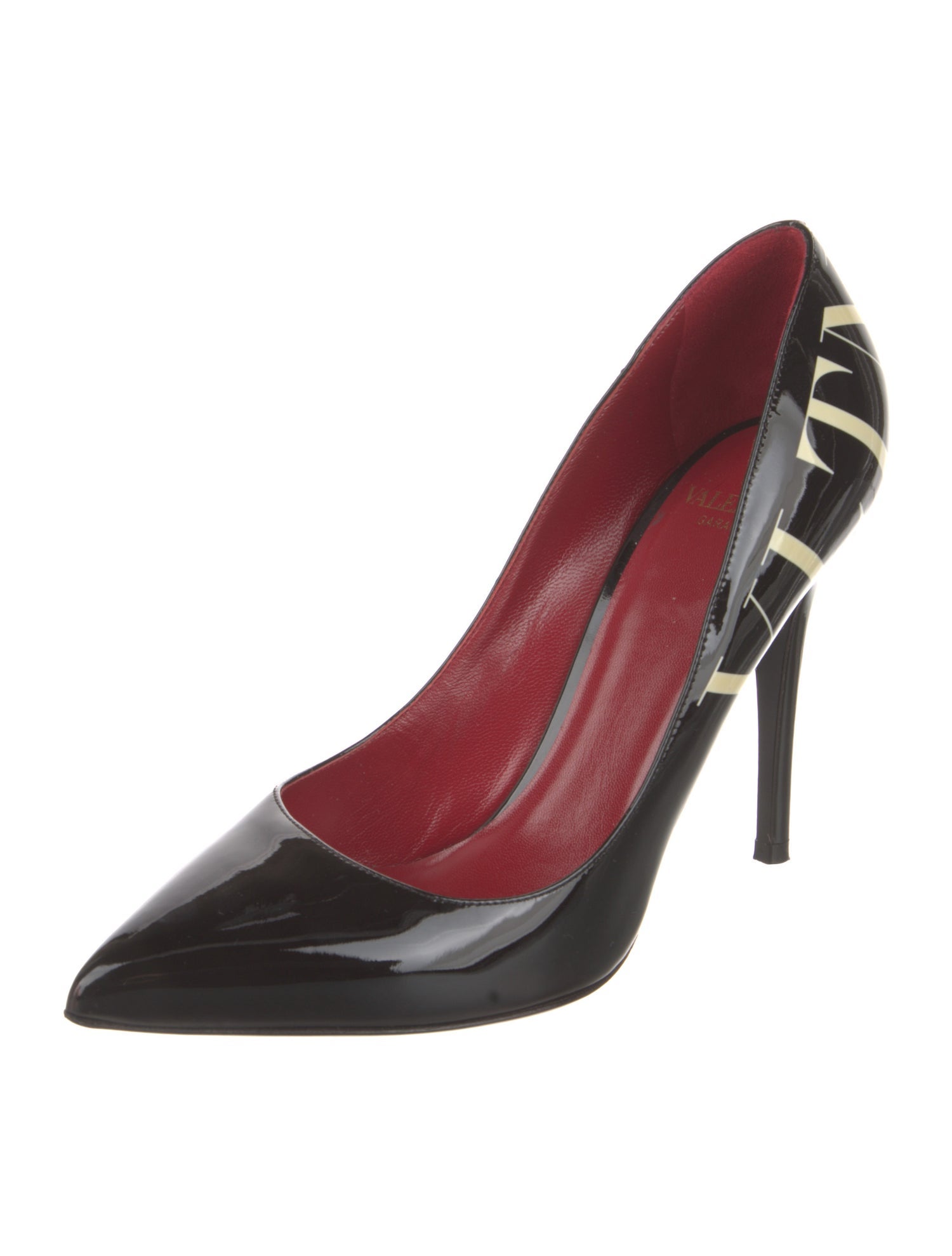 Valentino Patent Leather Printed Pumps