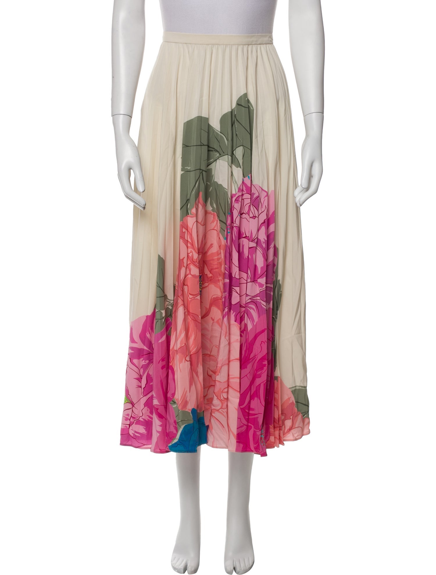 Valentino Silk Midi Length Skirt