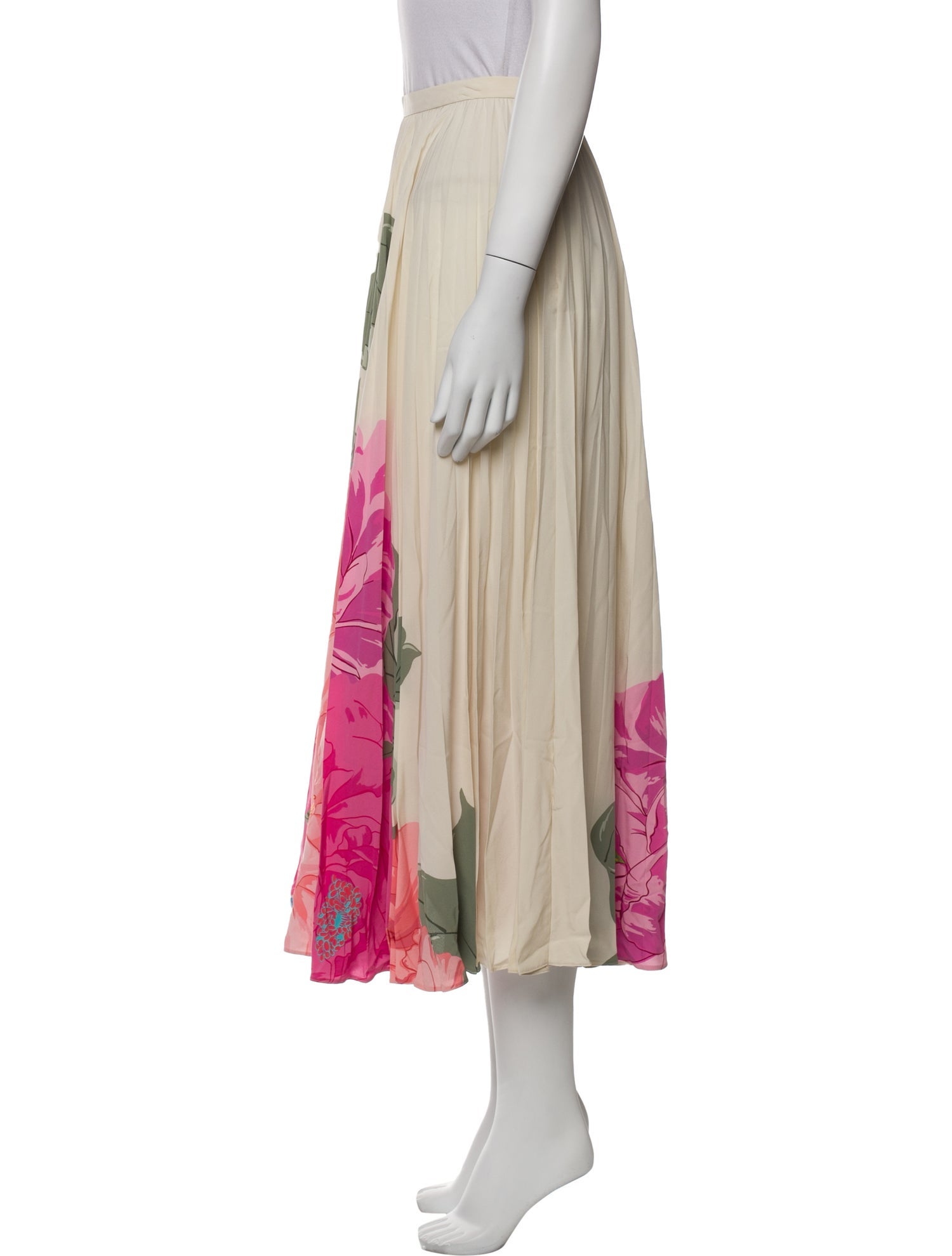 Valentino Silk Midi Length Skirt