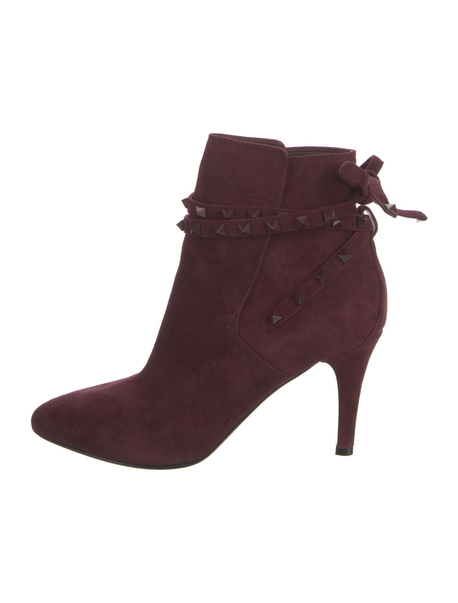 Valentino Rockstud Accents Suede Boots