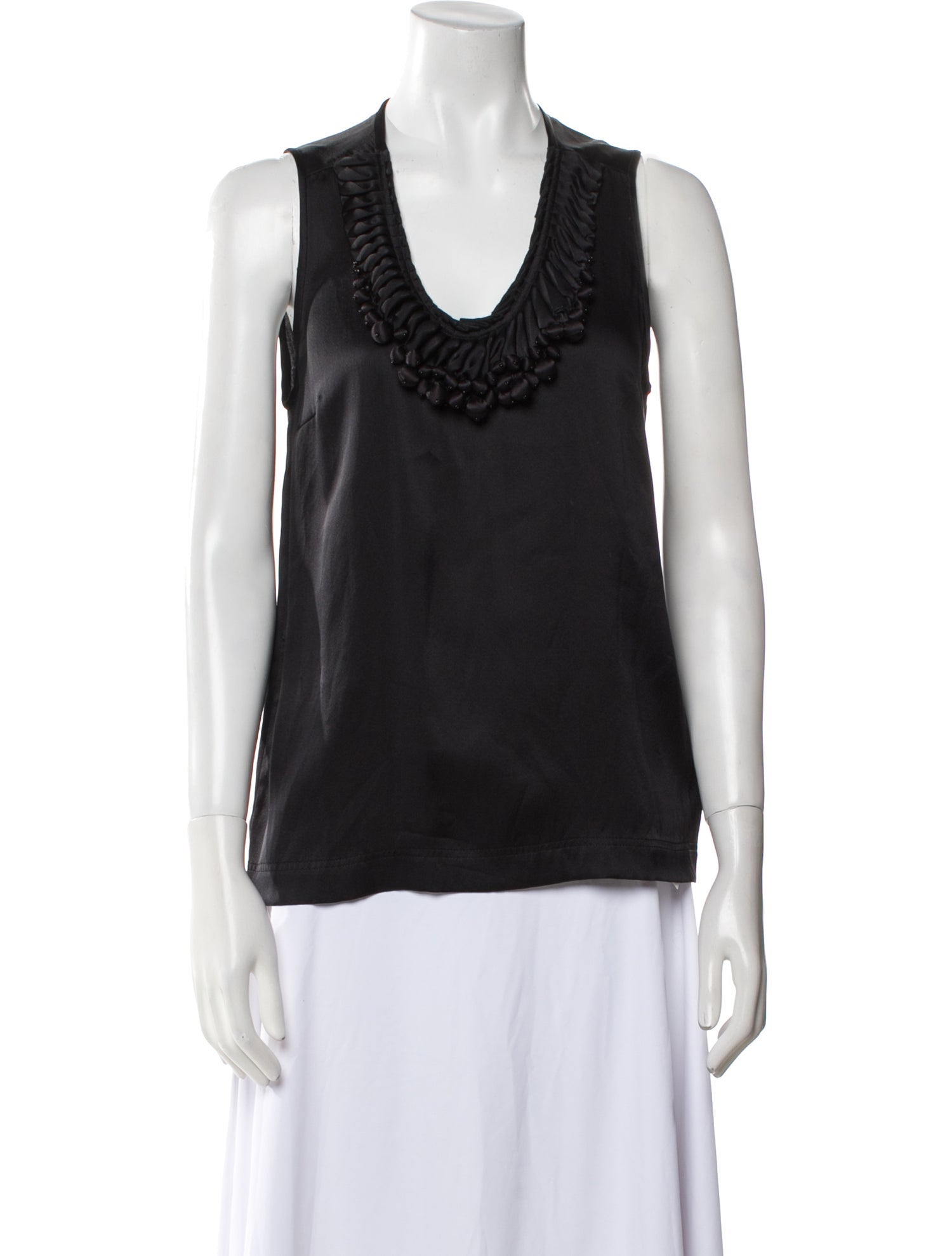 Valentino Silk Scoop Neck Top