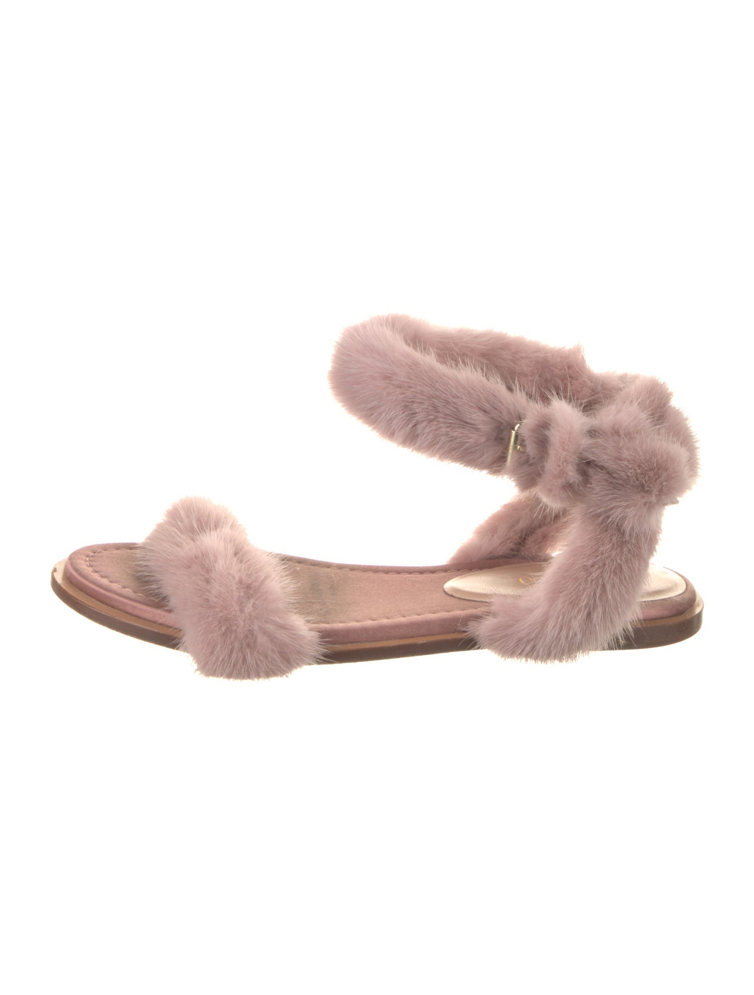 Valentino Fur Fur Trim Sandals