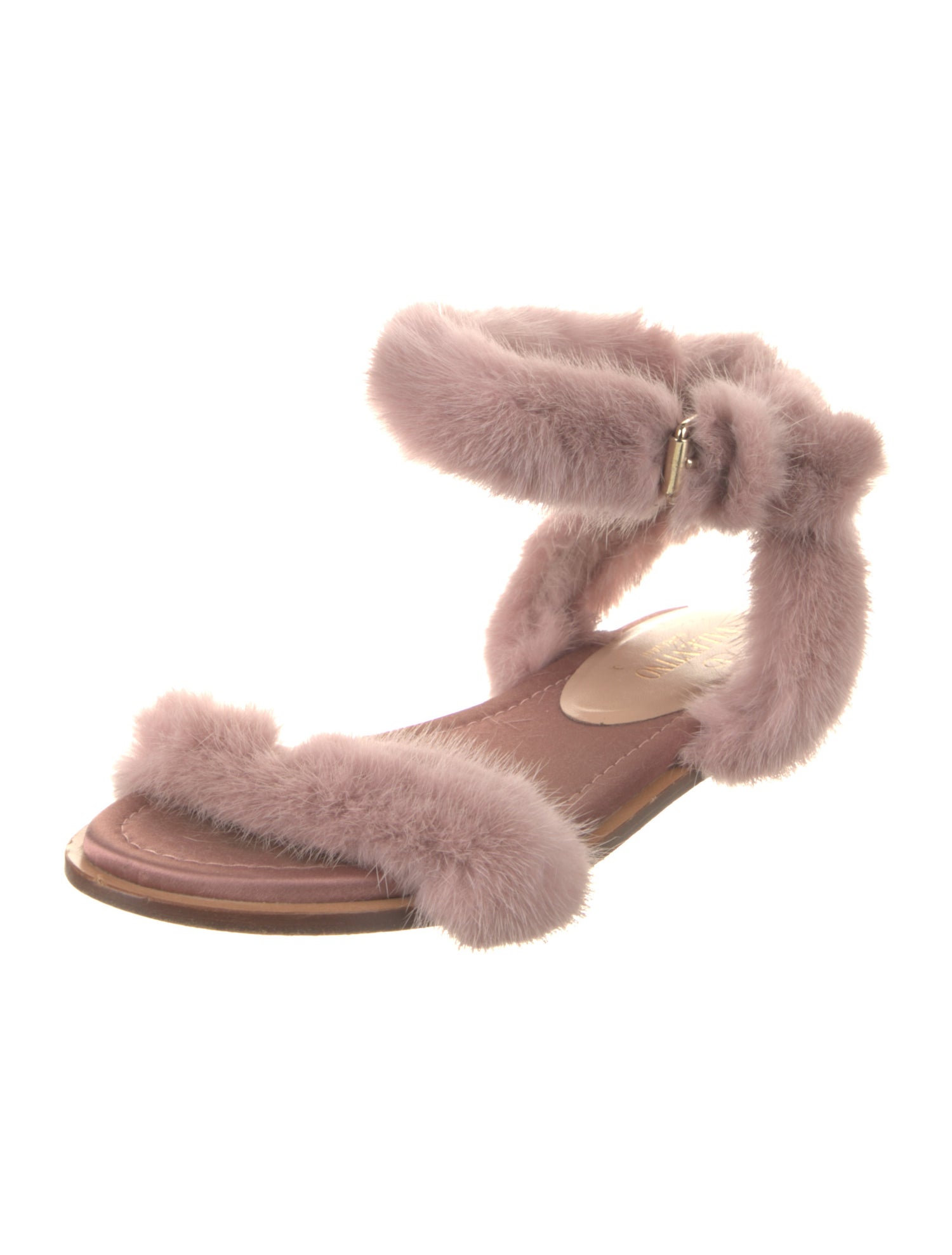 Valentino Fur Fur Trim Sandals