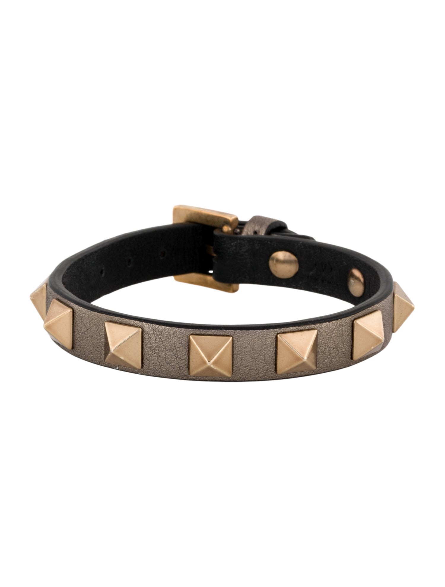 Valentino Leather Rockstud Wrap Bracelet