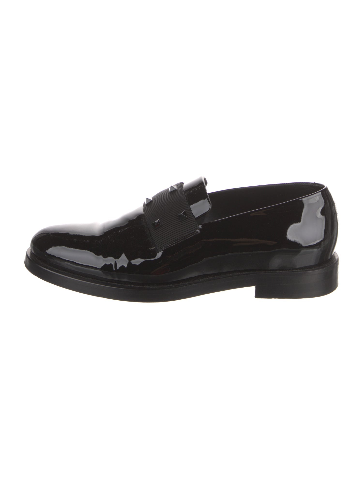 Valentino Rockstud Accents Patent Leather Loafers