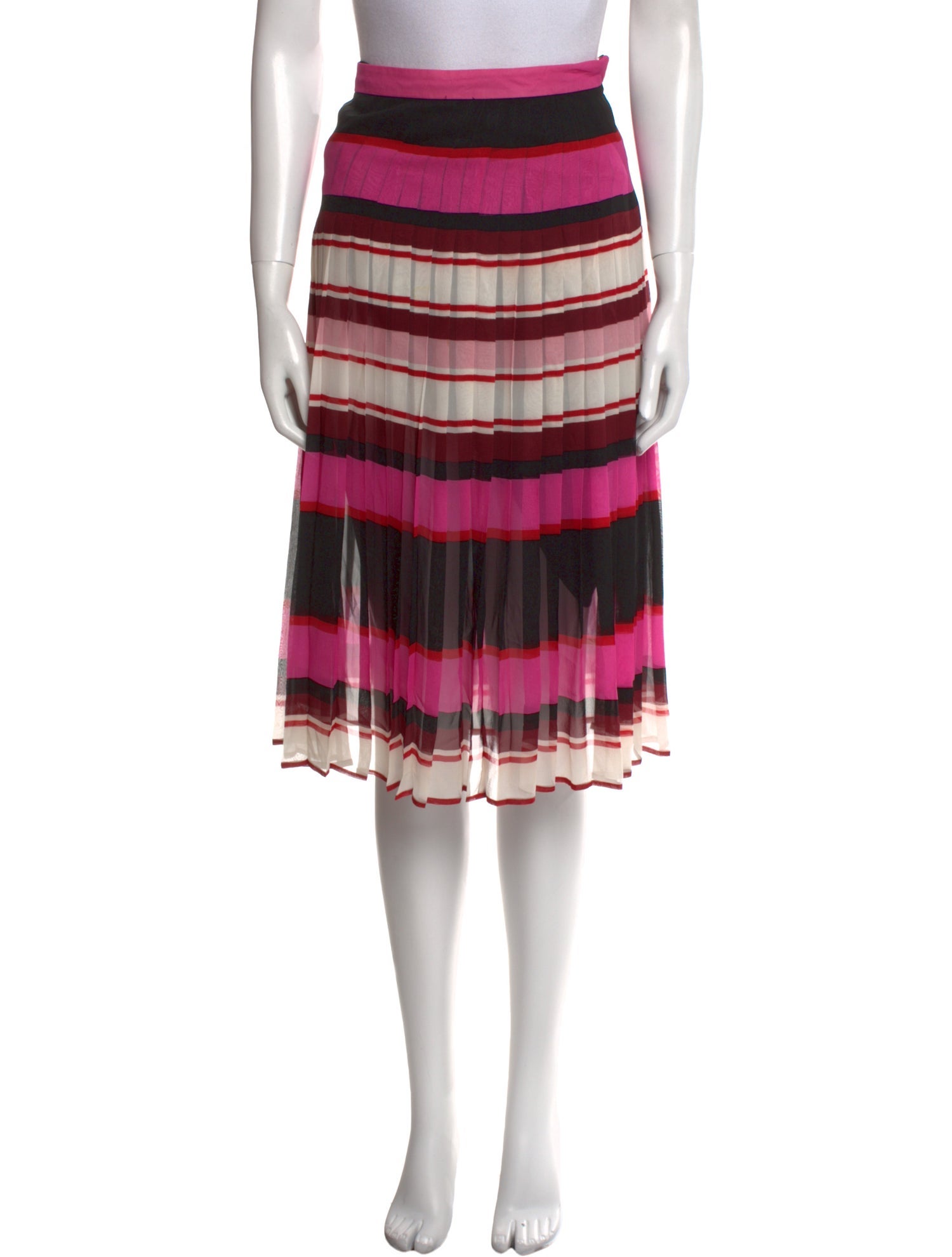Valentino Striped Knee-Length Skirt