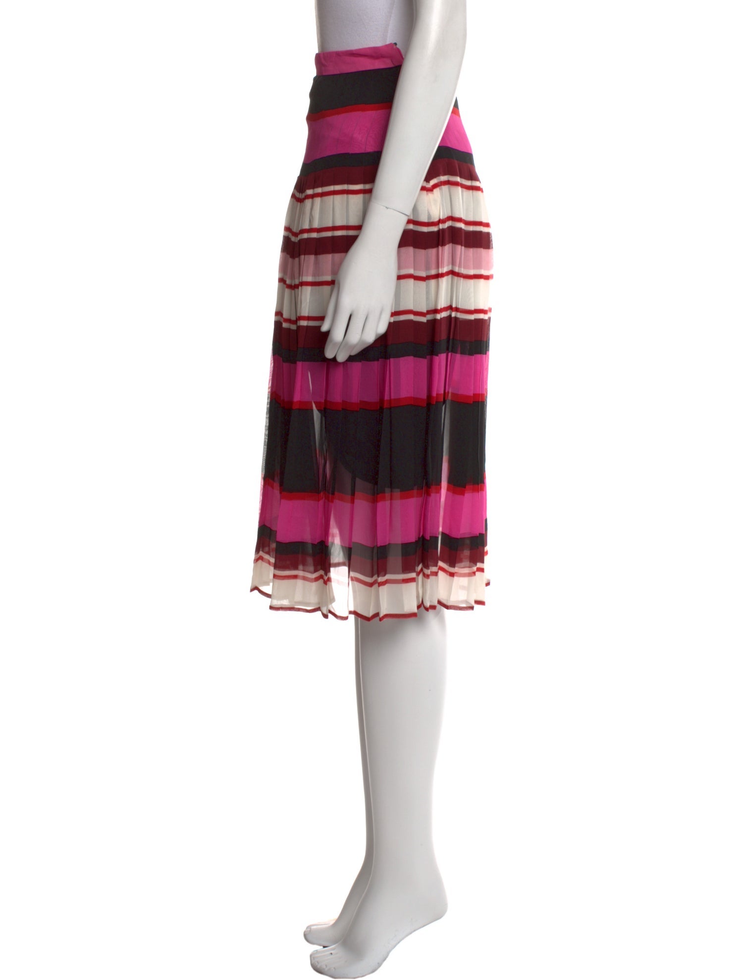Valentino Striped Knee-Length Skirt