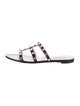 Valentino Rockstud Accents Leather Slides