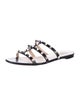 Valentino Rockstud Accents Leather Slides
