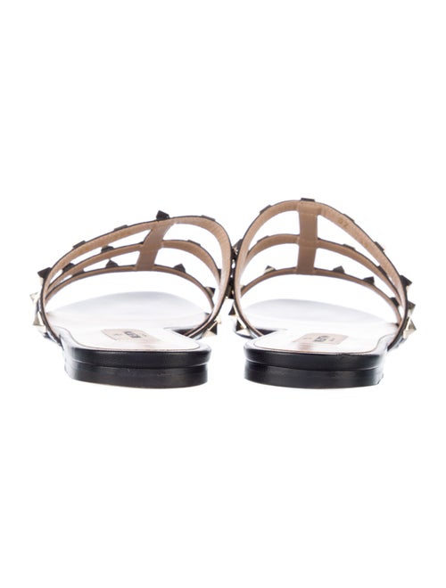 Valentino Rockstud Accents Leather Slides