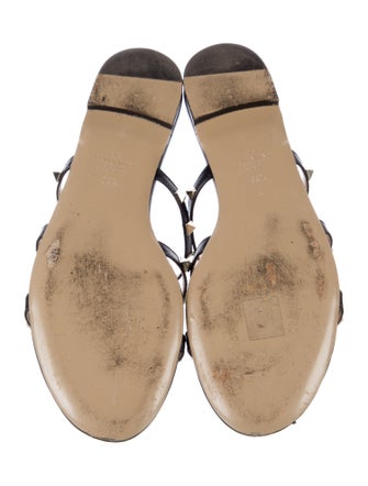 Valentino Rockstud Accents Leather Slides