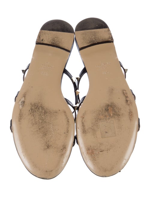 Valentino Rockstud Accents Leather Slides