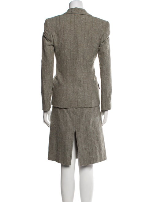 Valentino Virgin Wool Striped Skirt Set