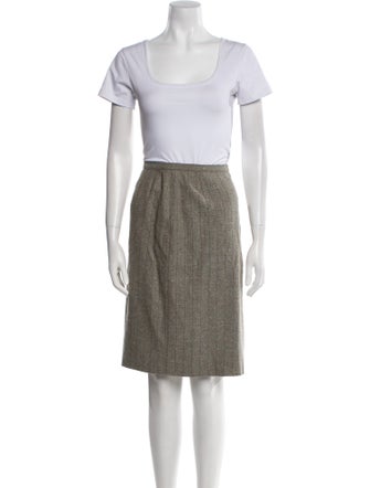 Valentino Virgin Wool Striped Skirt Set