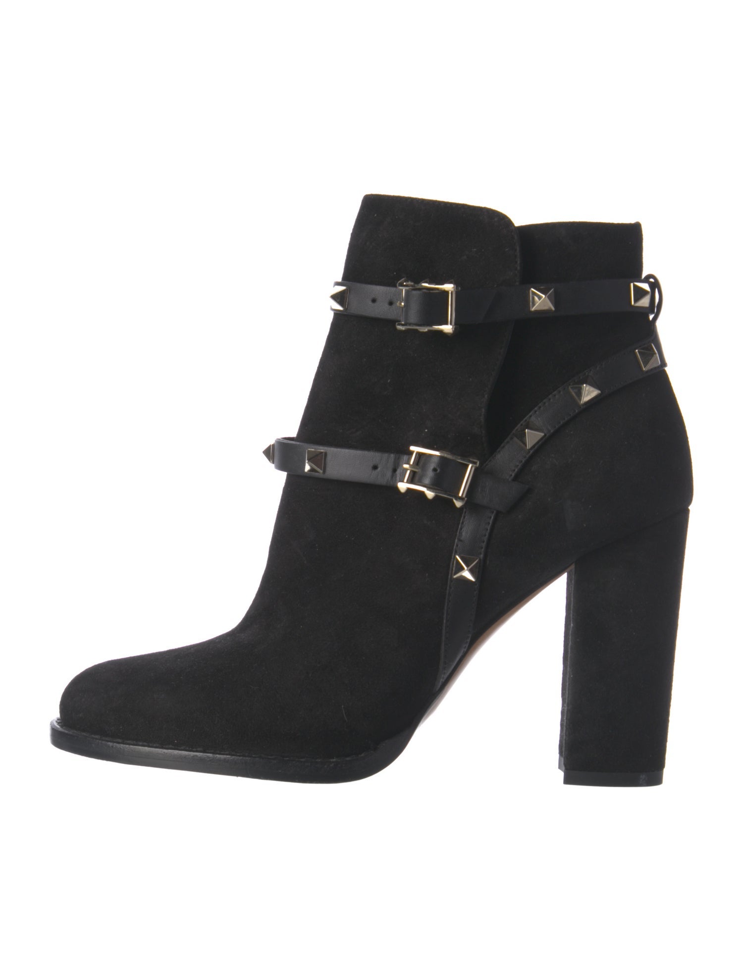 Valentino Rockstud Accents Suede Boots
