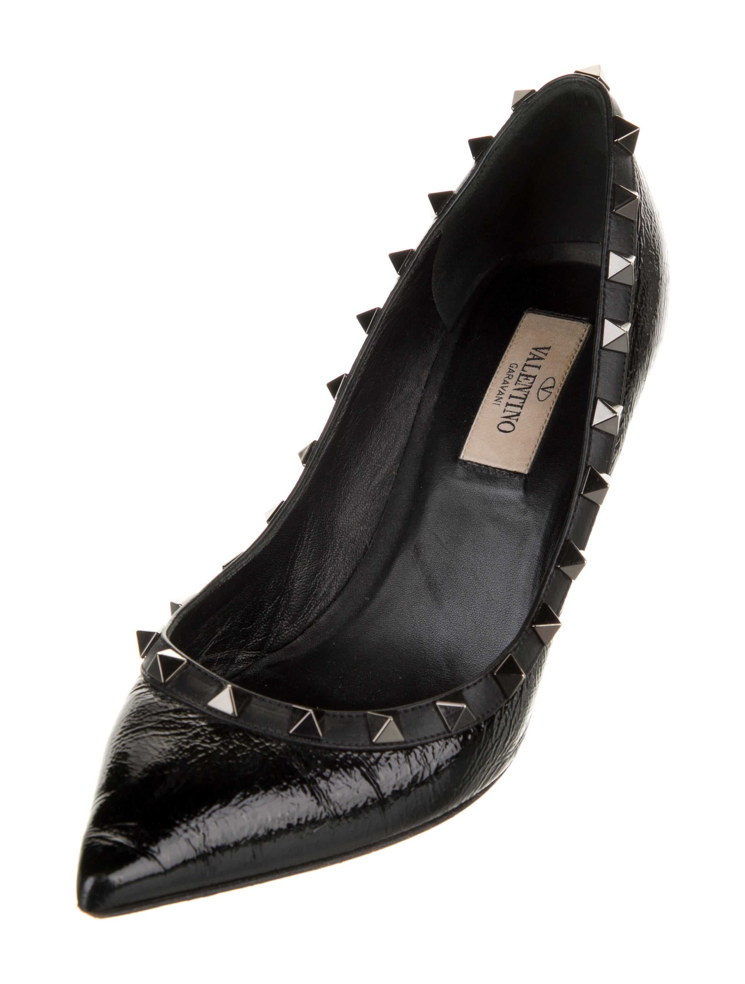 Valentino Rockstud Accents Patent Leather Pumps