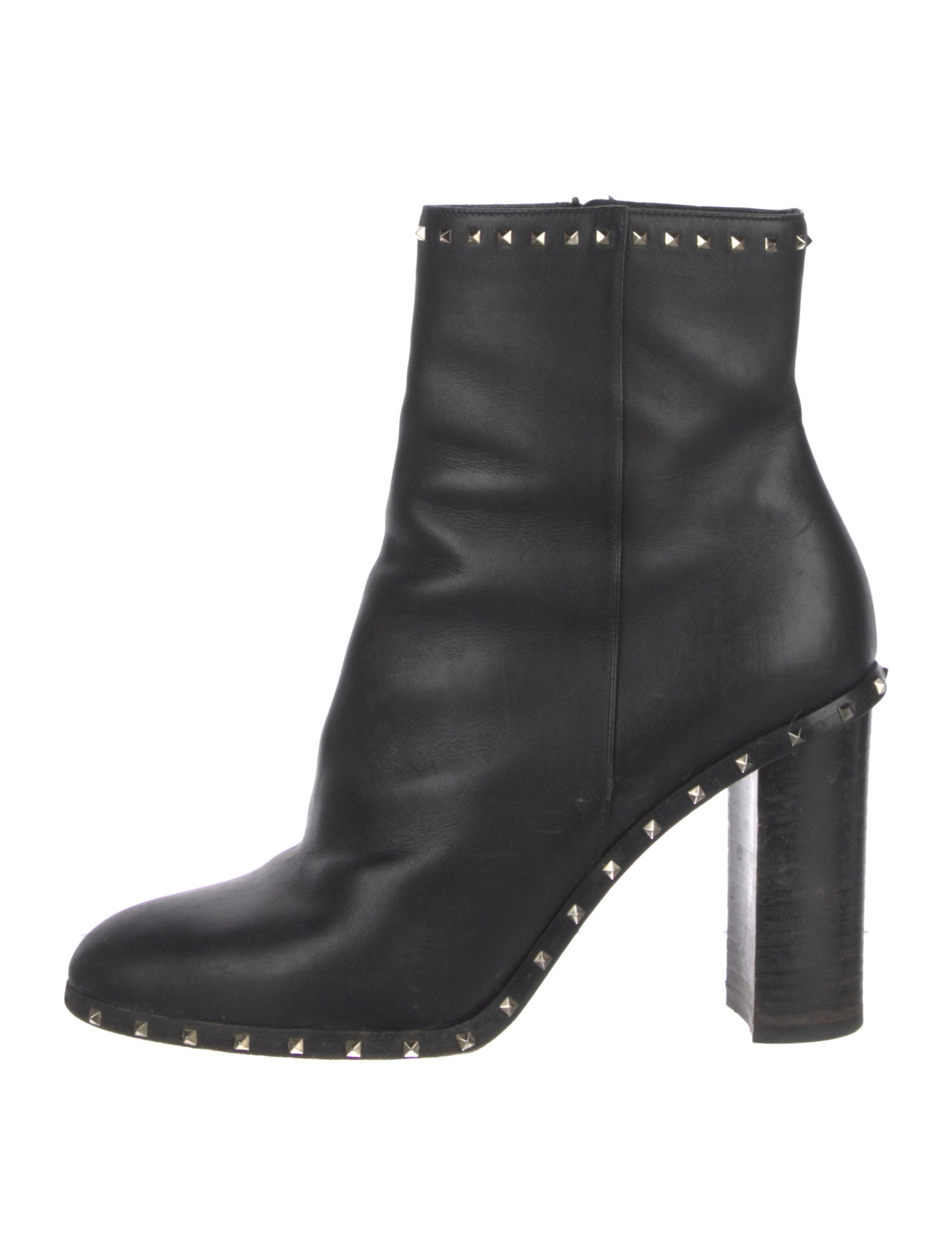 Valentino Rockstud Accents Leather Boots