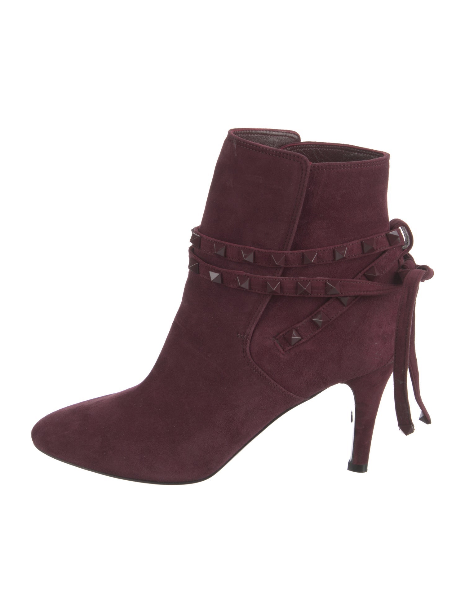 Valentino Rockstud Accents Suede Boots