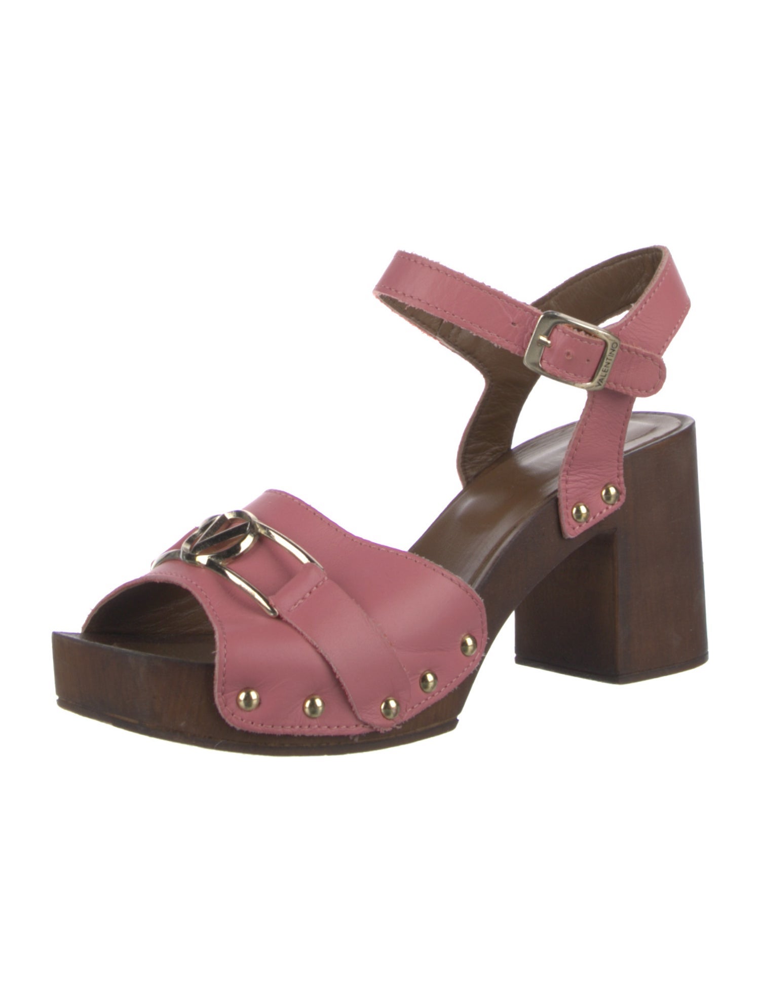 Valentino Rockstud Accents Leather Sandals