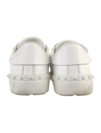 Valentino Rockstud Accents Leather Sneakers