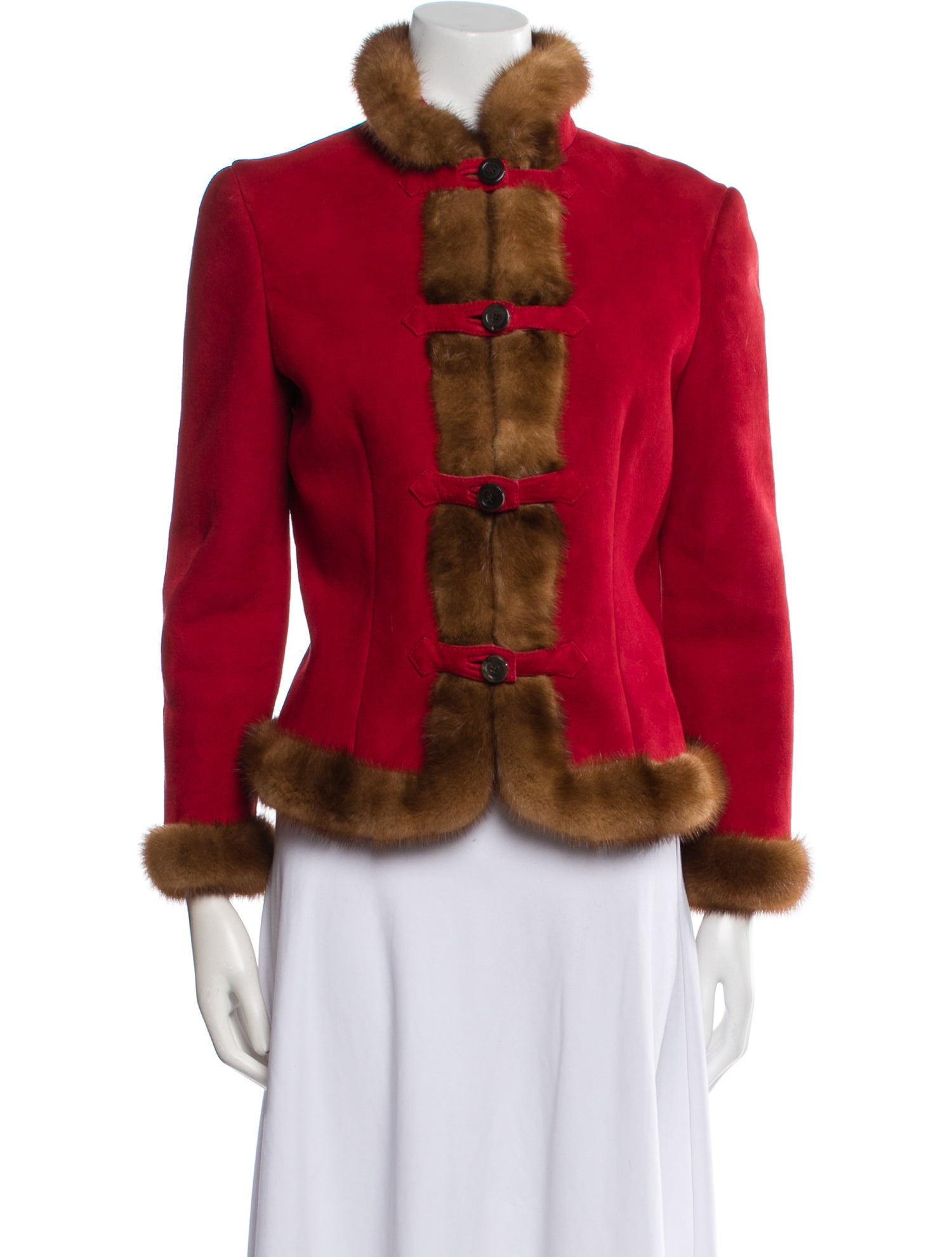 Valentino Lambskin Printed Evening Jacket