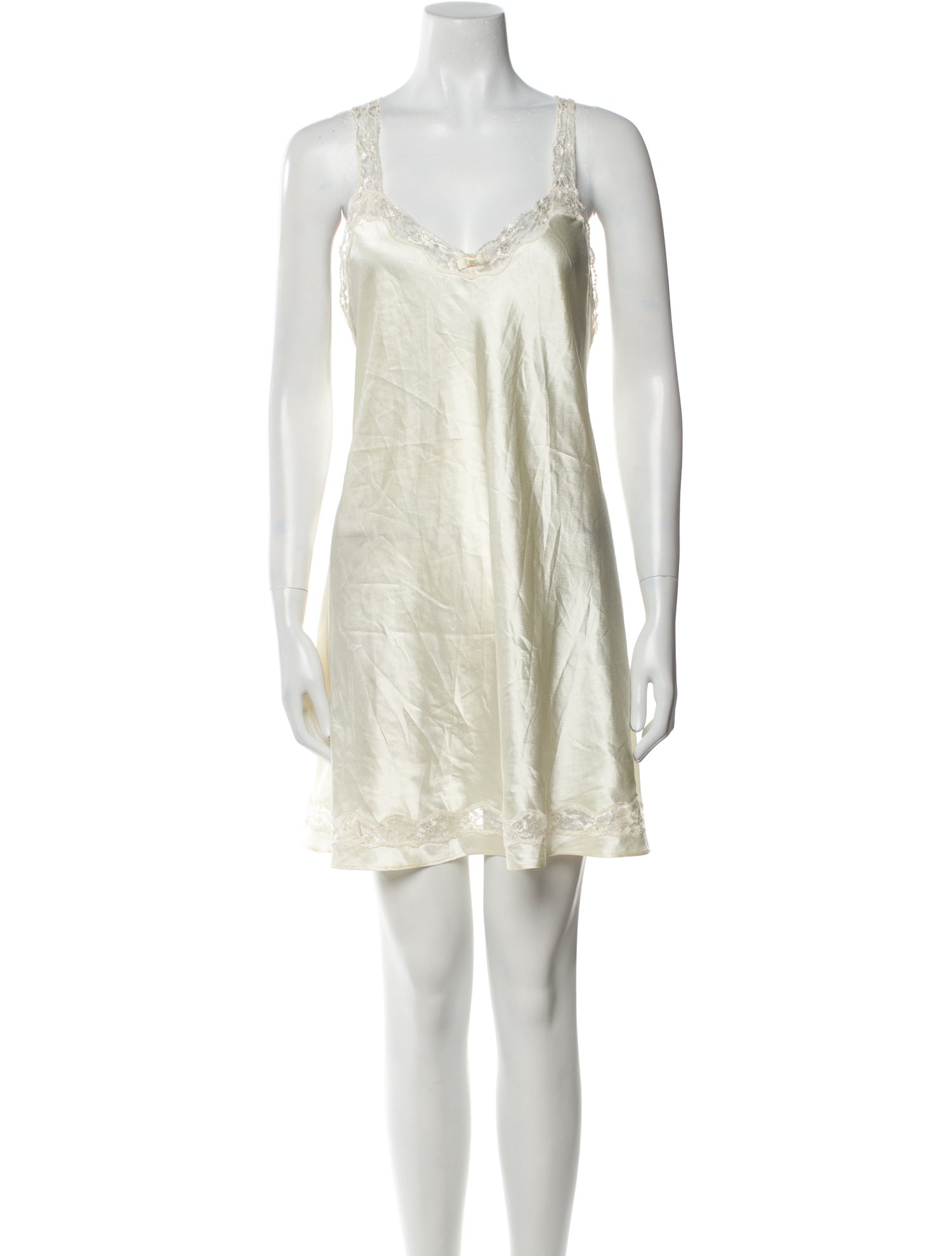 Valentino Lace Trim Embellishment Nightgown