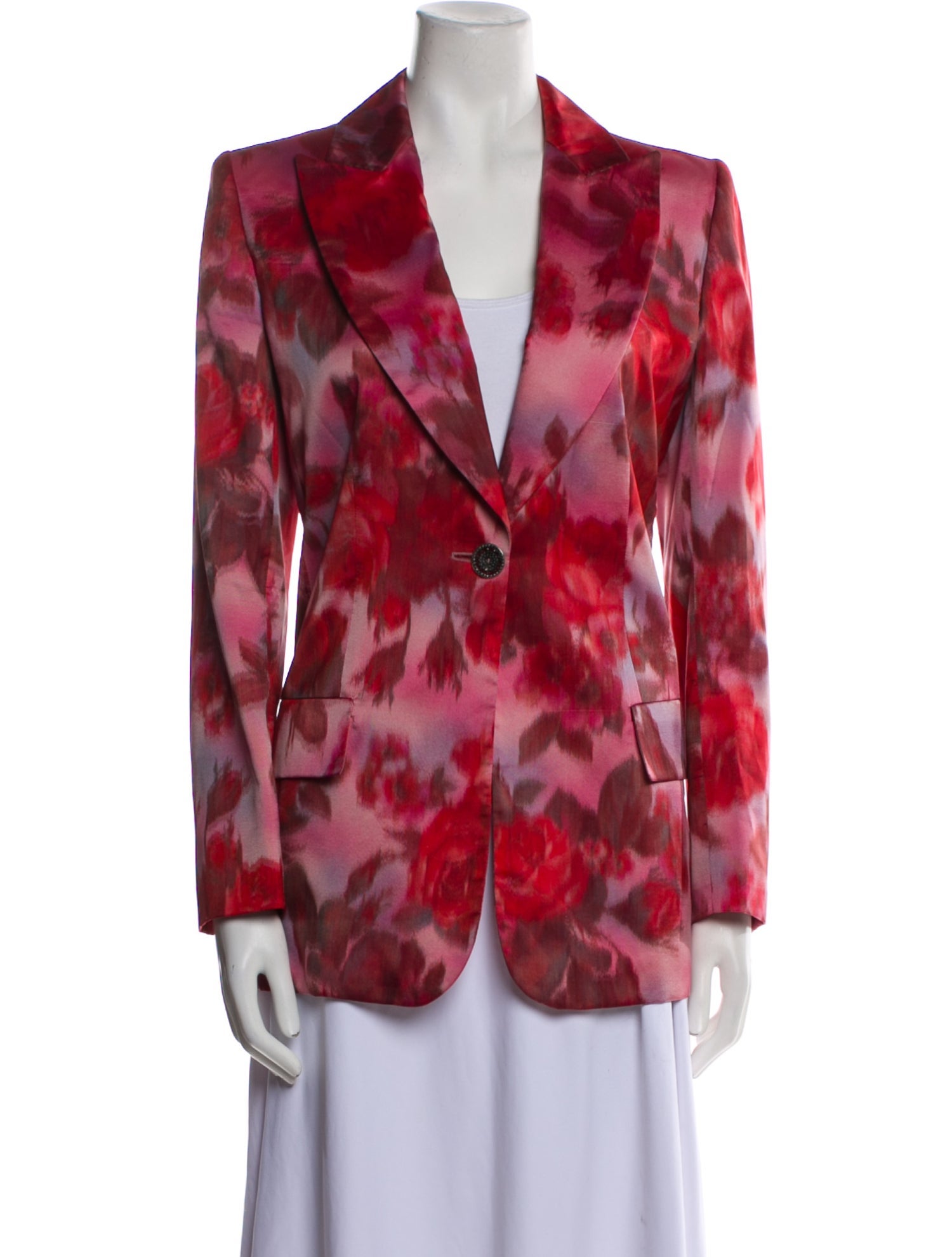 Valentino Vintage Floral Print Blazer