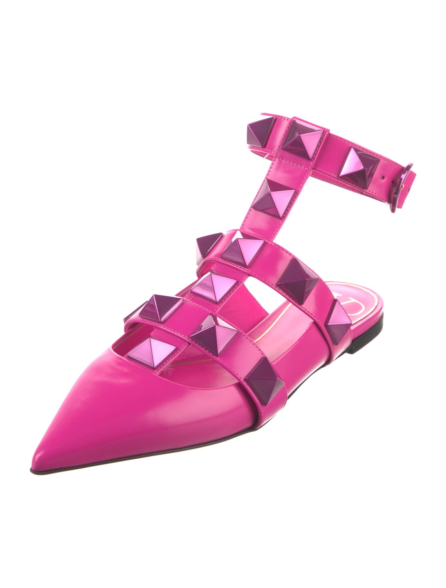 Valentino Rockstud Accents Leather Mules