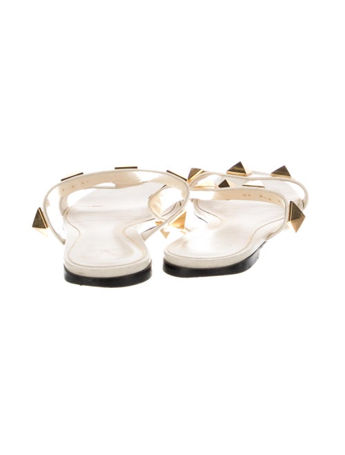 Valentino Rockstud Accents Leather Slides