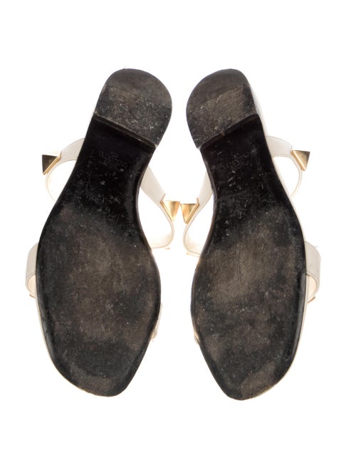 Valentino Rockstud Accents Leather Slides