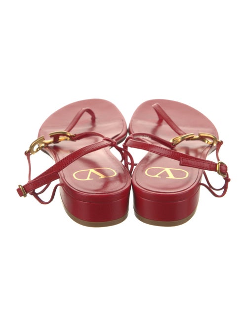 Valentino Leather T-Strap Sandals
