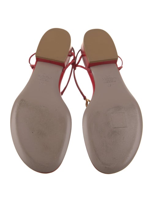 Valentino Leather T-Strap Sandals