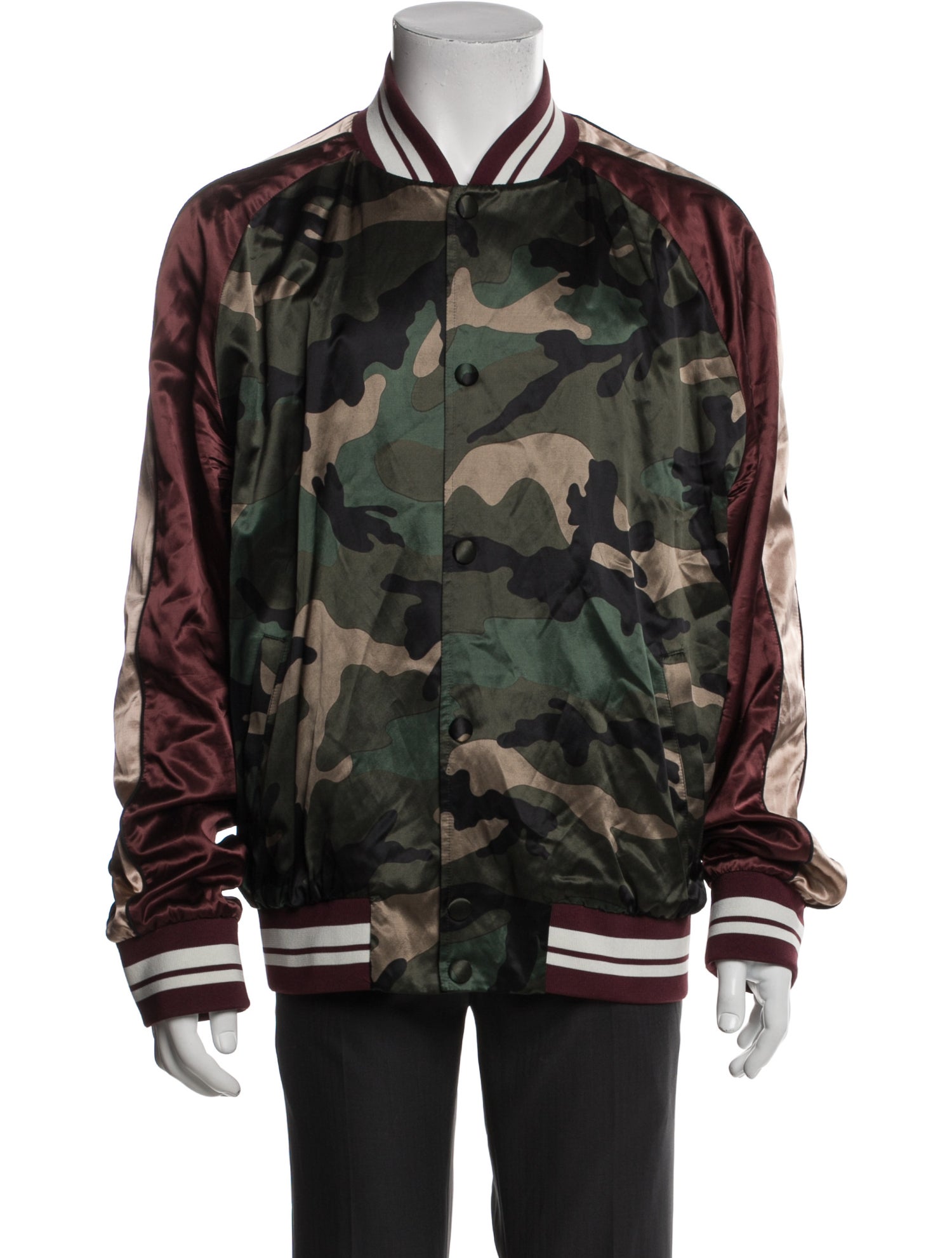 Valentino Striped Bomber Jacket