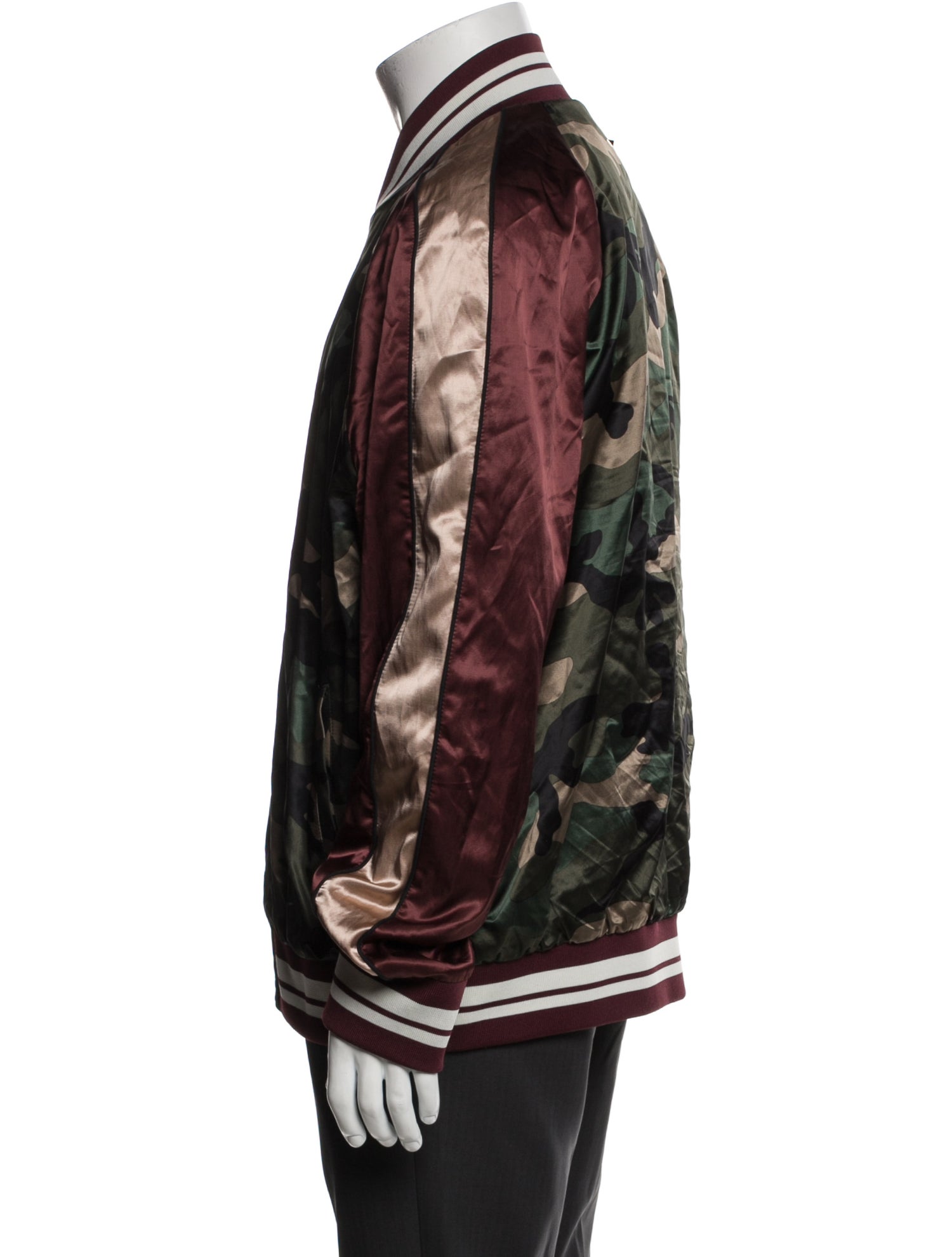 Valentino Striped Bomber Jacket