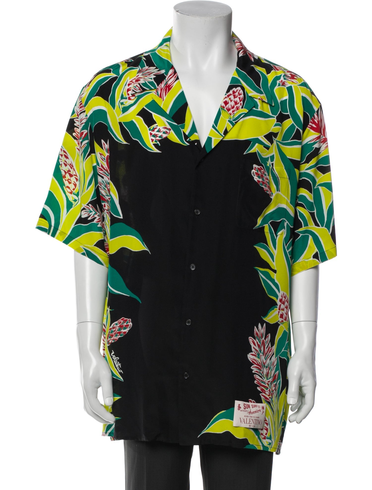 Valentino Silk Floral Print Shirt